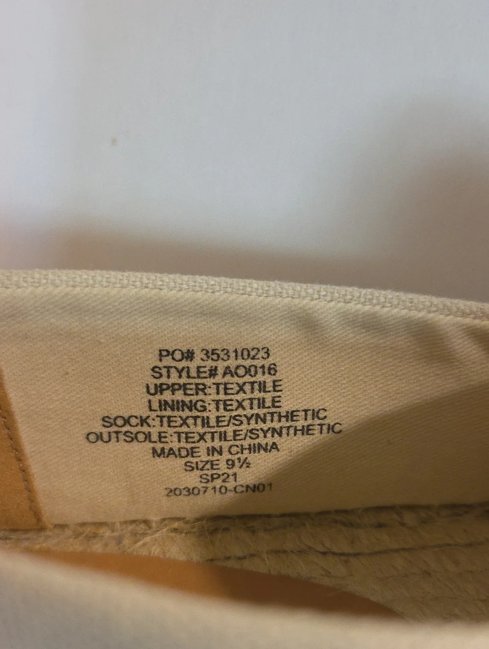 J. Crew Canvas Cap-Toe Espadrille Flats Size 9 1/2 Style AO016 EUC